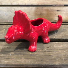 Load image into Gallery viewer, Triceratops Ceramic Planter
