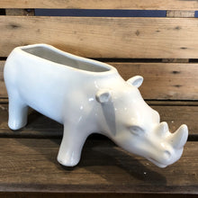 Load image into Gallery viewer, Ceramic Rhinoceros Planter
