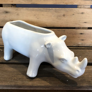 Ceramic Rhinoceros Planter